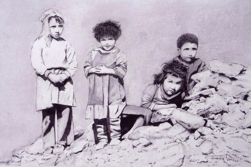 aquarelle monochrome